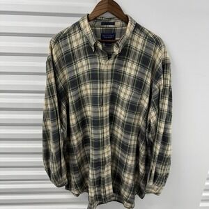 Britches Great Outdoors Flannel Shirt Mens XL Plaid Button Down Outdoor
